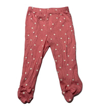 Load image into Gallery viewer, Girls Gerber, pink cotton footed leggings / bottoms, EUC, size 0,  