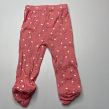 Load image into Gallery viewer, Girls Gerber, pink cotton footed leggings / bottoms, EUC, size 0,  