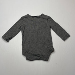 unisex Anko, grey bodysuit / romper, EUC, size 000,  