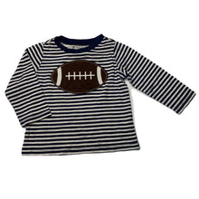 Load image into Gallery viewer, Boys First Impressions, navy stripe cotton long sleeve top, GUC, size 12 months,  