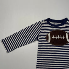 Load image into Gallery viewer, Boys First Impressions, navy stripe cotton long sleeve top, GUC, size 12 months,  