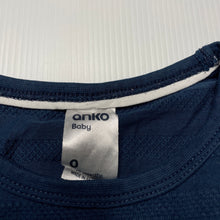 Load image into Gallery viewer, Boys Anko, blue cotton t-shirt / top, GUC, size 0,  