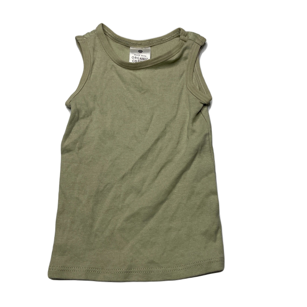 unisex Target, green organic cotton singlet top, GUC, size 000,  