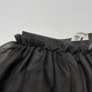 Girls H&M, lined tulle party skirt, elasticated, L: 28cm, GUC, size 3-4,  