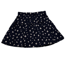 Load image into Gallery viewer, Girls Target, navy floral skirt, elasticated, L: 32cm, small mark front, FUC, size 6,  