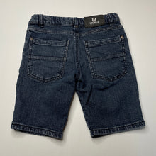 Load image into Gallery viewer, Boys World Industries, dark stretch denim shorts, adjustable, GUC, size 8,  