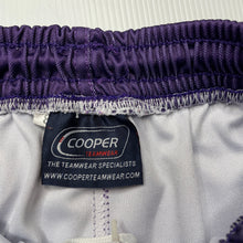 Load image into Gallery viewer, unisex COOPER TEAMWEAR, purple sports / activewear shorts, elasticated, EUC, size 8,  