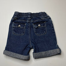 Load image into Gallery viewer, Girls Mini Mango, blue denim shorts, elasticated, GUC, size 2,  