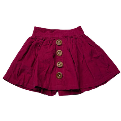Girls Sugar Plum Tree, handmade corduroy cotton skirt, elasticated, L: 30cm, EUC, size 6,  