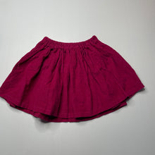 Load image into Gallery viewer, Girls Sugar Plum Tree, handmade corduroy cotton skirt, elasticated, L: 30cm, EUC, size 6,  
