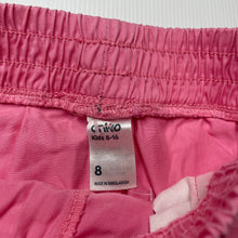Load image into Gallery viewer, Girls Anko, pink lyocell shorts, elasticated, EUC, size 8,  