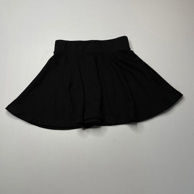 Girls Anko, black stretchy skirt, elasticated, L: 29cm, EUC, size 8,  