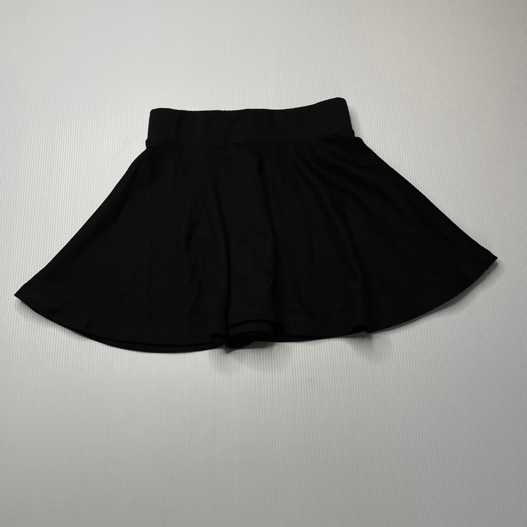 Girls Anko, black stretchy skirt, elasticated, L: 29cm, EUC, size 8,  