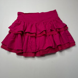 Girls GAP, pink tiered skirt, elasticated, L: 33cm, GUC, size 8,  