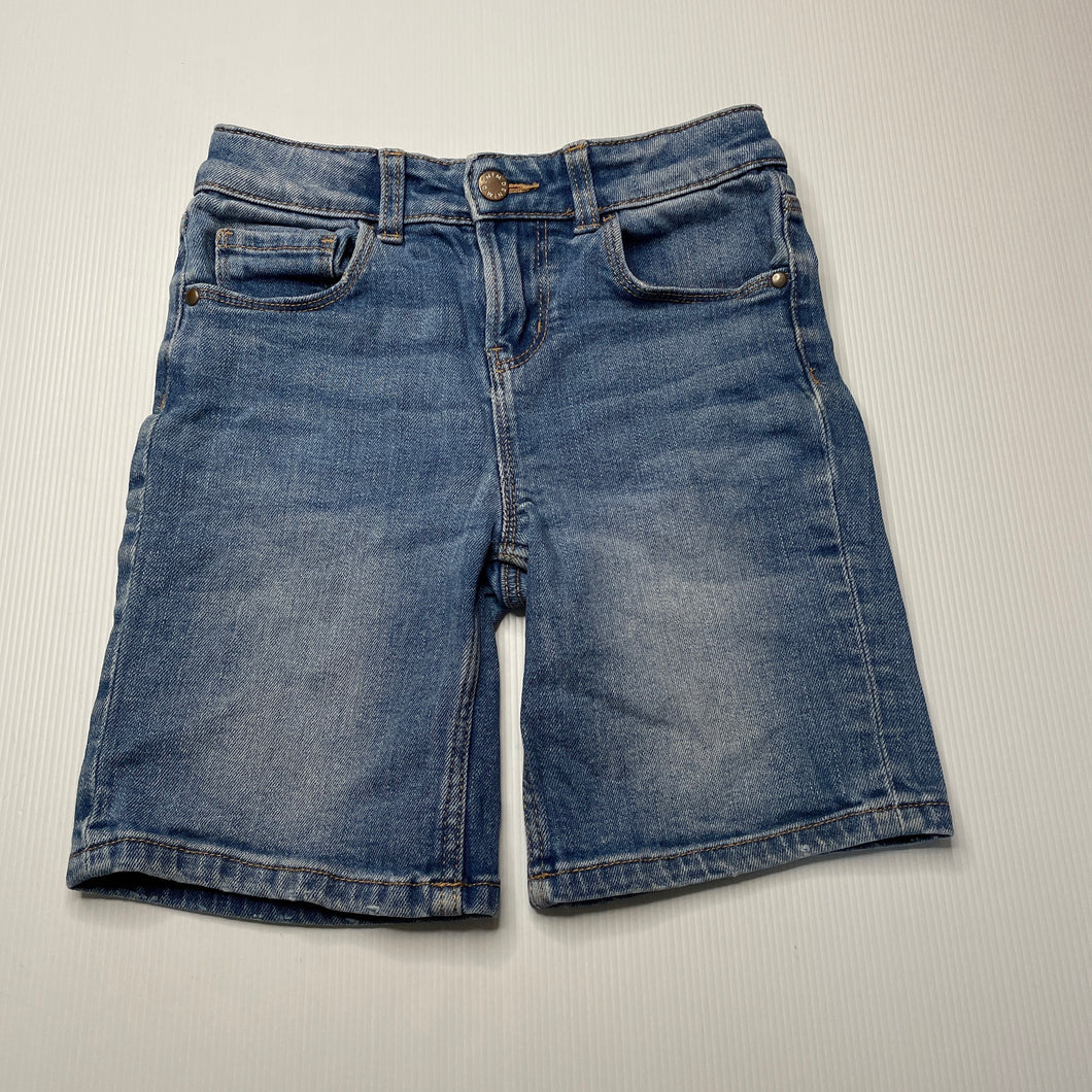 Boys Target, blue stretch denim jean shorts, adjustable, FUC, size 7,  