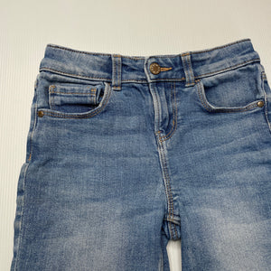 Boys Target, blue stretch denim jean shorts, adjustable, FUC, size 7,  