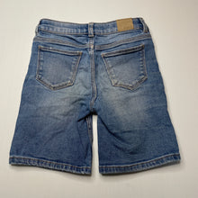 Load image into Gallery viewer, Boys Target, blue stretch denim jean shorts, adjustable, FUC, size 7,  