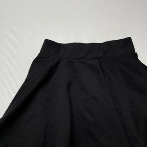 Girls Anko, black skirt, elasticated, L: 28cm, GUC, size 7,  
