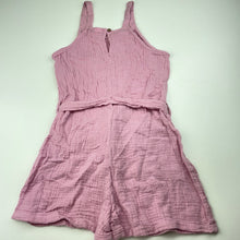 Load image into Gallery viewer, Girls Anko, pink crinkle cotton summer playsuit, GUC, size 9,  