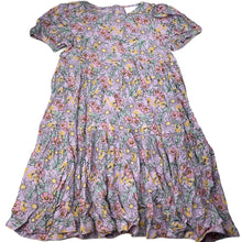 Load image into Gallery viewer, Girls Mango, purple floral viscose dress, EUC, size 5, L: 64cm