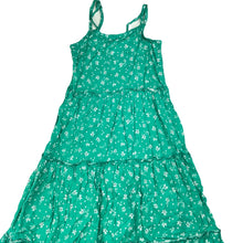 Load image into Gallery viewer, Girls Target, green floral viscose / linen summer dress, EUC, size 8, L: 83cm