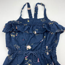 Load image into Gallery viewer, Girls Anko, navy lightweight cotton summer playsuit, EUC, size 7,  