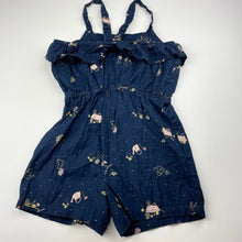 Load image into Gallery viewer, Girls Anko, navy lightweight cotton summer playsuit, EUC, size 7,  