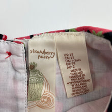 Load image into Gallery viewer, Girls Stawberry Faire, lined cotton dress, strawberries, EUC, size 2, L: 49cm