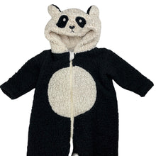Load image into Gallery viewer, unisex Baby Berry, thick fleece zip coverall / romper, panda, FUC, size 0,  