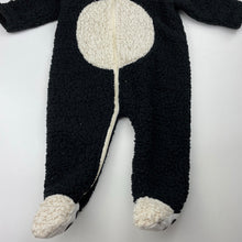 Load image into Gallery viewer, unisex Baby Berry, thick fleece zip coverall / romper, panda, FUC, size 0,  