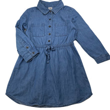 Load image into Gallery viewer, Girls Kids &amp; Co, lightweight cotton shirt dress, GUC, size 4, L: 54cm