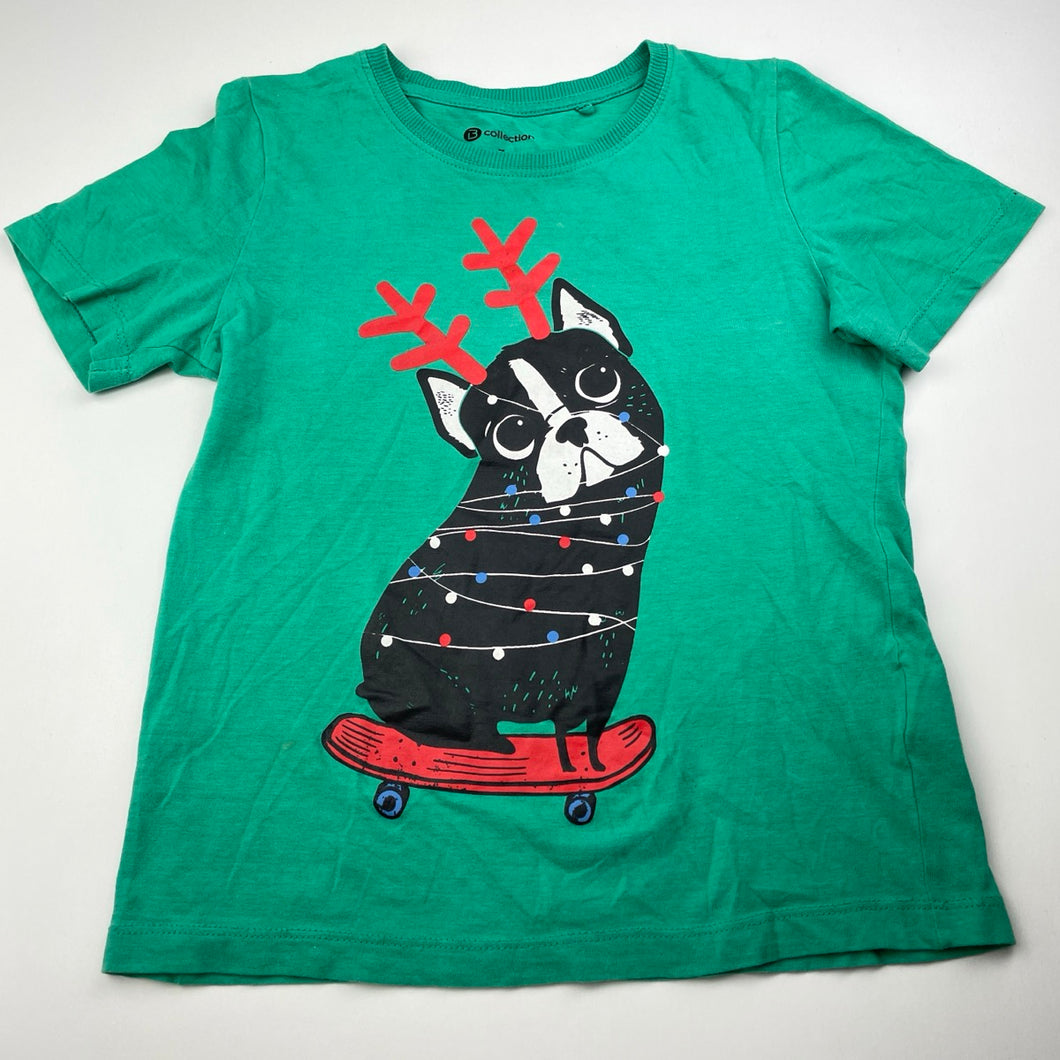Boys B Collection, cotton Christmas t-shirt / top, GUC, size 7,  