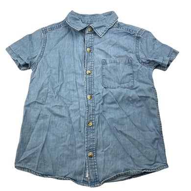 Boys Anko, chambray cotton short sleeve shirt, EUC, size 3,  