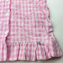 Load image into Gallery viewer, Girls HOPSCOTCH, checked cotton top, Made In Australia, L: 46cm, armpit to armpit: 39cm, EUC, size 6,  