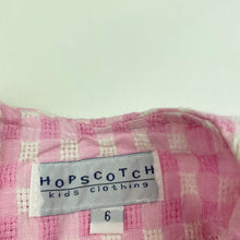 Load image into Gallery viewer, Girls HOPSCOTCH, checked cotton top, Made In Australia, L: 46cm, armpit to armpit: 39cm, EUC, size 6,  