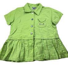 Load image into Gallery viewer, Girls Pumpkin Patch, vintage linen / cotton shirt / top, L: 43cm, armpit to armpit: 37cm, EUC, size 3-5,  