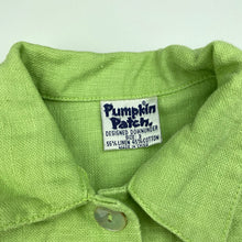 Load image into Gallery viewer, Girls Pumpkin Patch, vintage linen / cotton shirt / top, L: 43cm, armpit to armpit: 37cm, EUC, size 3-5,  