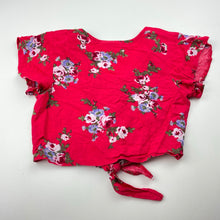 Load image into Gallery viewer, Girls Mango, floral cropped tie front top, GUC, size 7,  