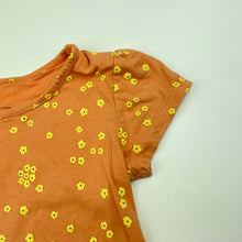 Load image into Gallery viewer, Girls Anko, orange floral cotton t-shirt / top, FUC, size 7,  