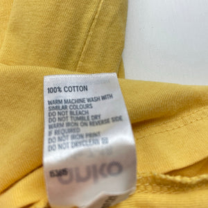 Girls Anko, yellow cotton t-shirt / top, FUC, size 8,  