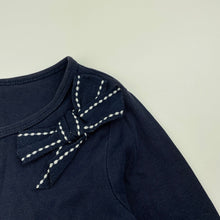 Load image into Gallery viewer, Girls Target, navy cotton long sleeve top, FUC, size 6,  