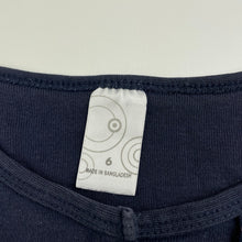 Load image into Gallery viewer, Girls Target, navy cotton long sleeve top, FUC, size 6,  