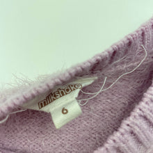 Load image into Gallery viewer, Girls Milkshake, soft feel fluffy knitted sweater / jumper, GUC, size 6,  