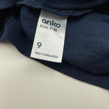 Load image into Gallery viewer, Girls Anko, navy cotton t-shirt / top, EUC, size 9,  