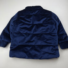 Load image into Gallery viewer, Girls Mango, navy velvet jacket / coat, L: 37cm, EUC, size 3,  