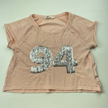 Load image into Gallery viewer, Girls H&amp;M, lightweight cropped t-shirt / top, sequins, GUC, size 9-10,  