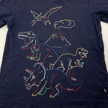 Load image into Gallery viewer, Boys Milkshake, navy cotton t-shirt / top, dinosaurs, GUC, size 7,  