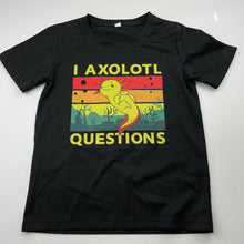 Load image into Gallery viewer, Boys black, lightweight t-shirt / top, Axolotl, EUC, size 10,  