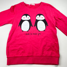Load image into Gallery viewer, Girls Baleno Jnr, lightweight sweater / jumper, penguins, EUC, size 9-10,  