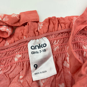 Girls Anko, lightweight floral summer top, EUC, size 9,  